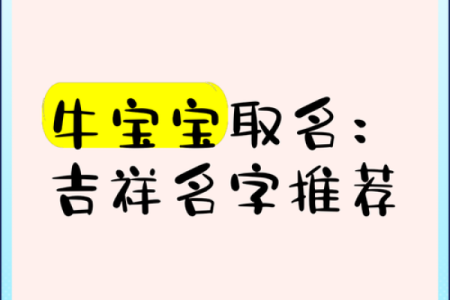 属牛宝宝名字的五大取名法则