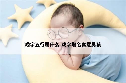 戏字五行属什么 戏字取名寓意男孩