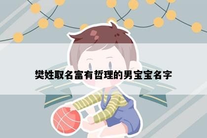 樊姓取名富有哲理的男宝宝名字