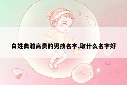 白姓典雅高贵的男孩名字,取什么名字好