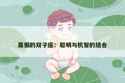 属猴的双子座：聪明与机智的结合