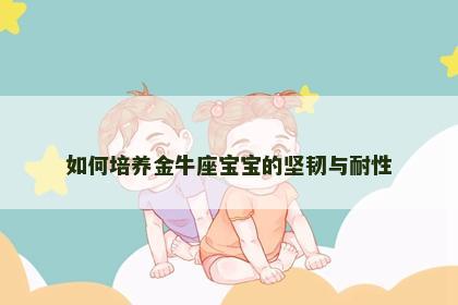 如何培养金牛座宝宝的坚韧与耐性