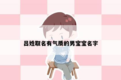 吕姓取名有气质的男宝宝名字