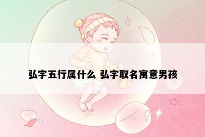 弘字五行属什么 弘字取名寓意男孩