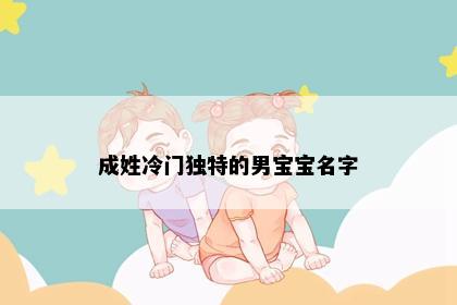 成姓冷门独特的男宝宝名字